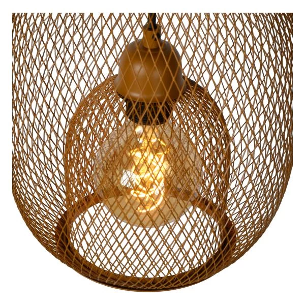 Lucide JERREL - Pendant light - Ø 25 cm - 1xE27 - Brown - detail 3